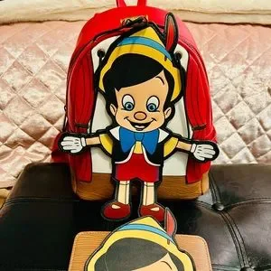 NWOT !! ? Pinocchio Set backpack & wallet! Both ! Perfect for gift ? ???? LOUNGEFLY Disney main image 4